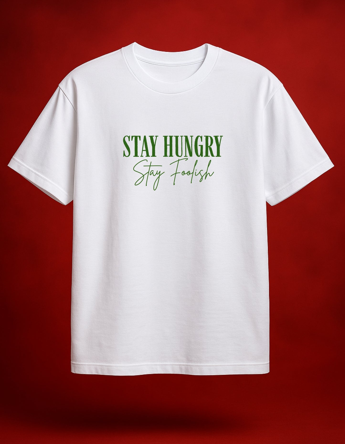 Stay Hungry White Oversized T-Shirt