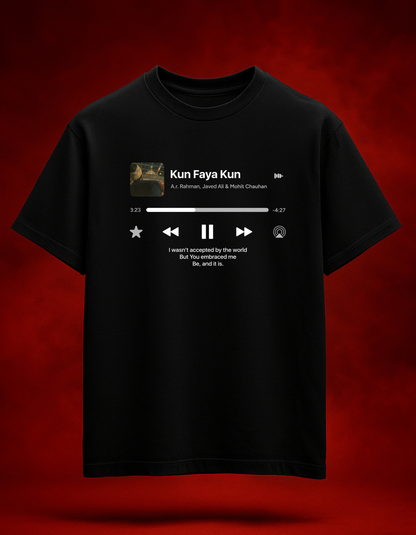 Kun Faya Kun Black Oversized T-shirt