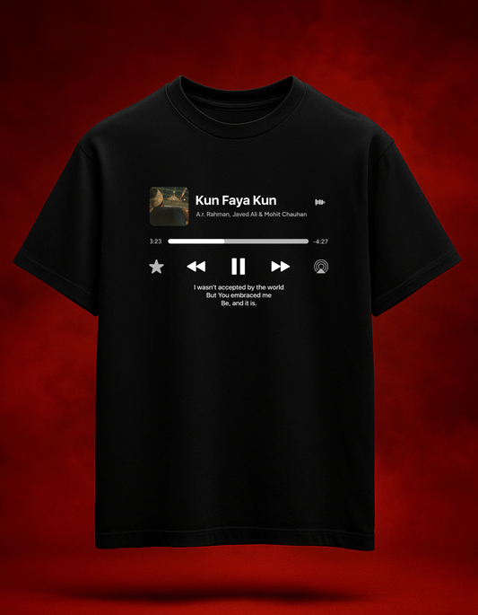 Kun Faya Kun Black Oversized T-shirt