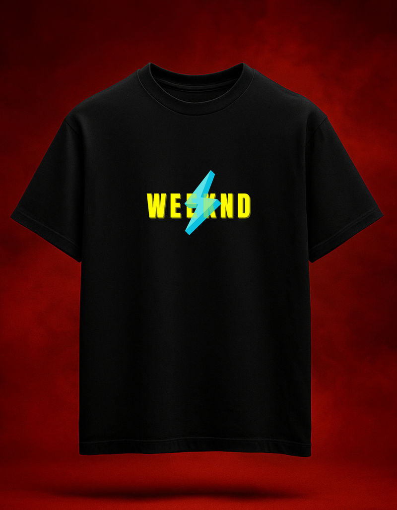 Weeknd Black Oversized T-shirt