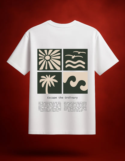 Escape the Ordinary White Oversized T-Shirt