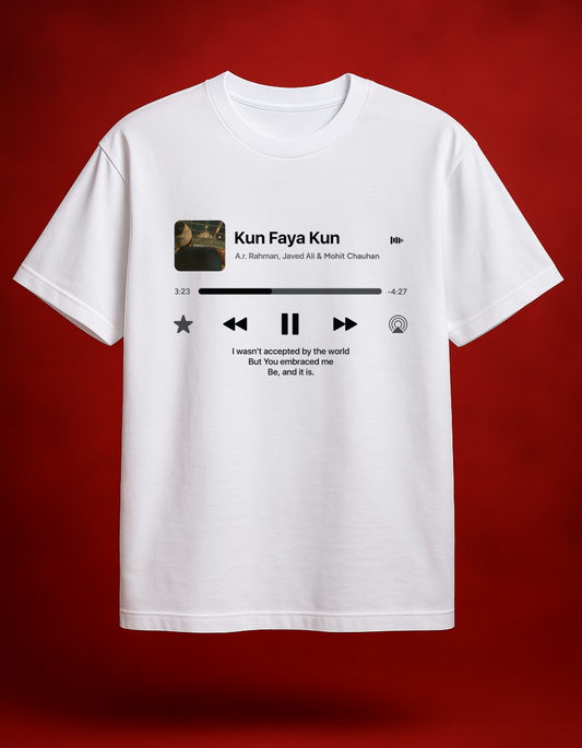 Kun Faya Kun White Oversized T-Shirt