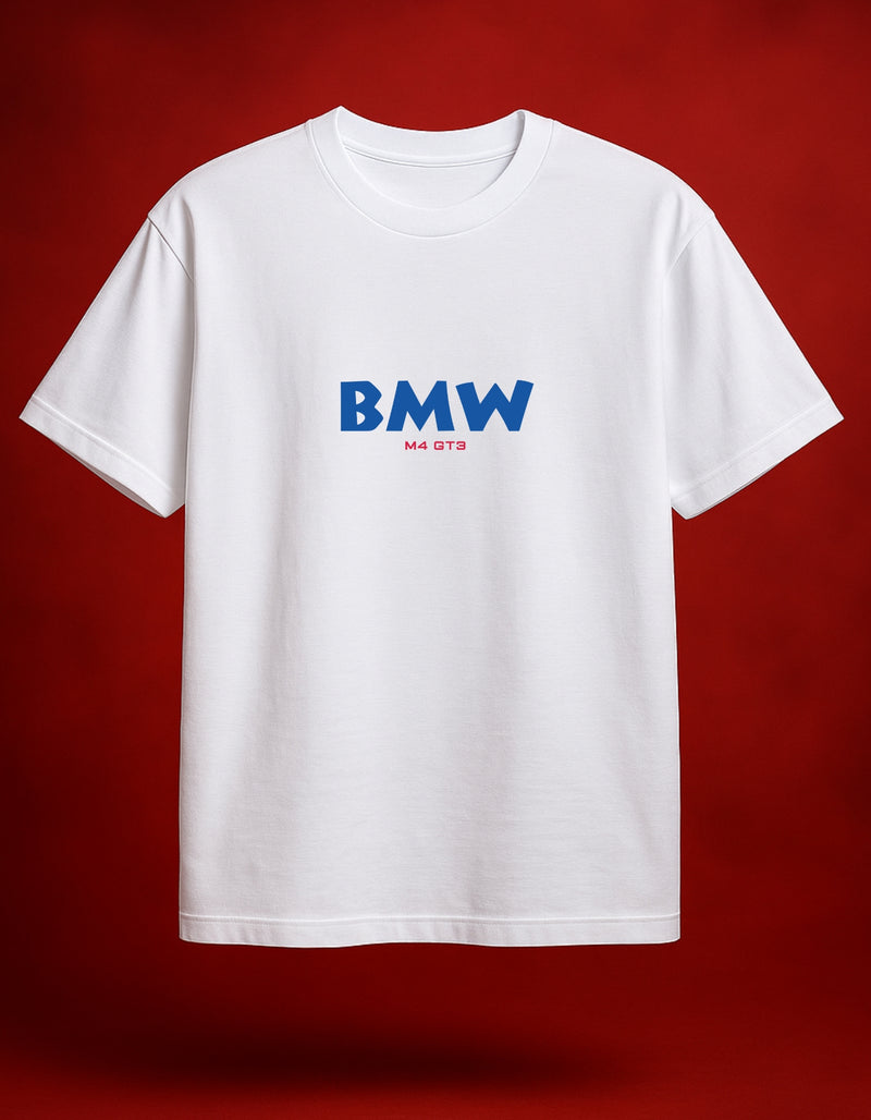 BMW M4 GT3 White Oversized T-Shirt