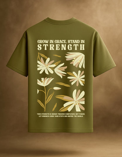 Grace & Strength Green Oversized T-Shirt