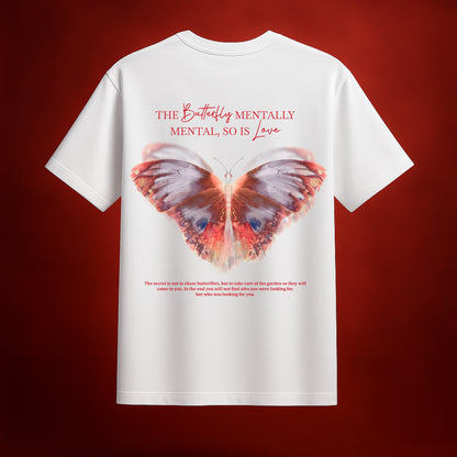 Love & Madness White Oversized T-Shirt