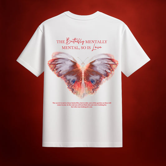 Love & Madness White Oversized T-Shirt